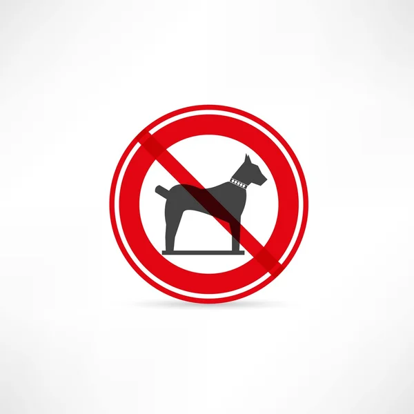 Perros están prohibidos icono — Vector de stock