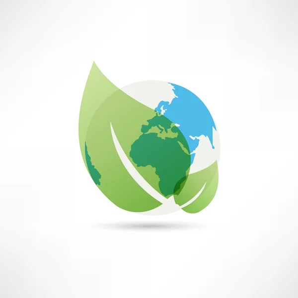 Clean planet earth-ikonen — Stock vektor