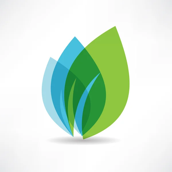 Environmental leaves icon — Stock Vector