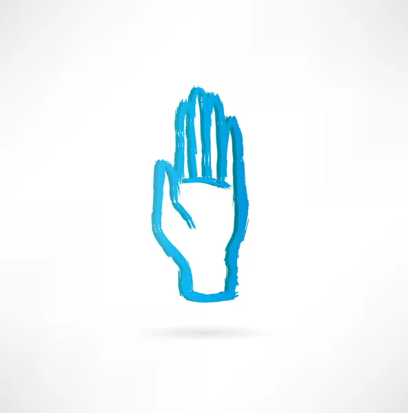 Main avec une icône de paume ouverte — Image vectorielle