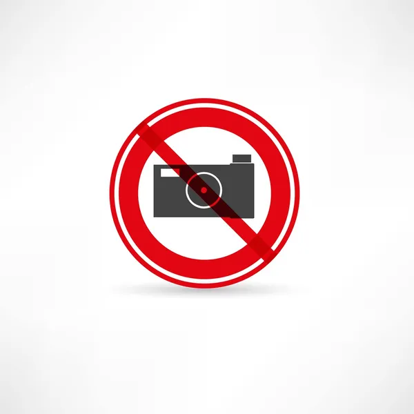 Prohibido tomar fotos icono — Vector de stock