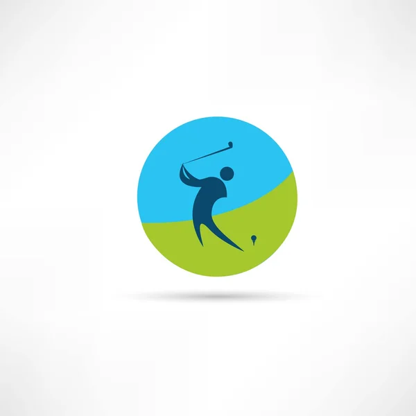 Икона абстракции гольфа — стоковый вектор