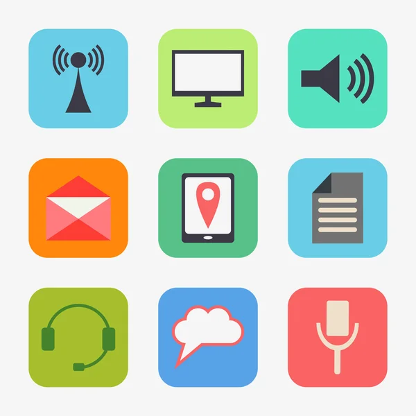 Communicatie-iconen — Stockvector