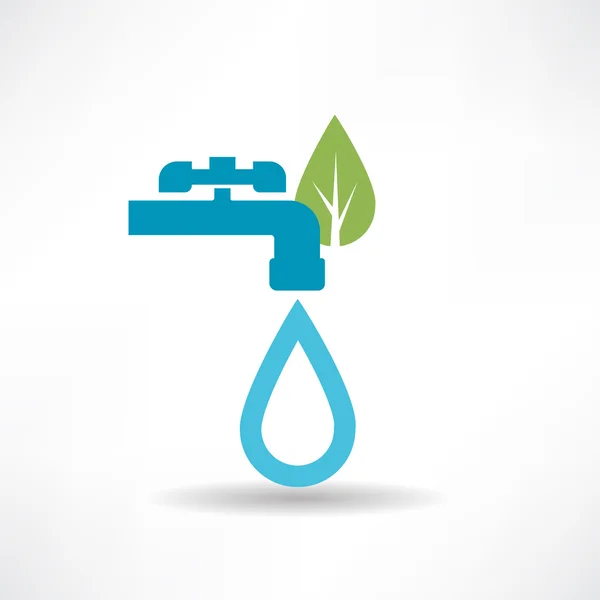 Sauver l'environnement et l'icône de l'eau — Image vectorielle