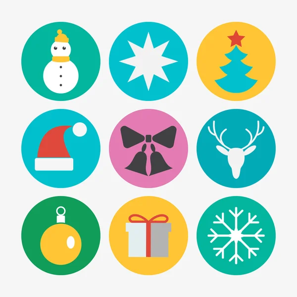 Iconos de Navidad — Vector de stock