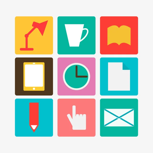 Office icons — Stock Vector