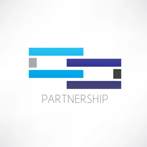 Partnerschaft Abstraktion Ikone — Stockvektor