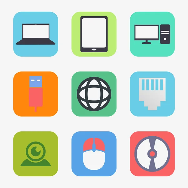 Computer technology icons — Stock Vector