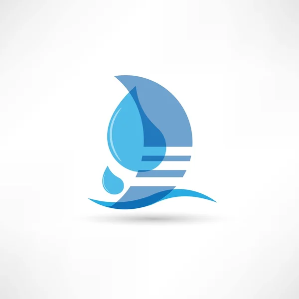 Pure and wholesome water abstraction icon — Stock Vector