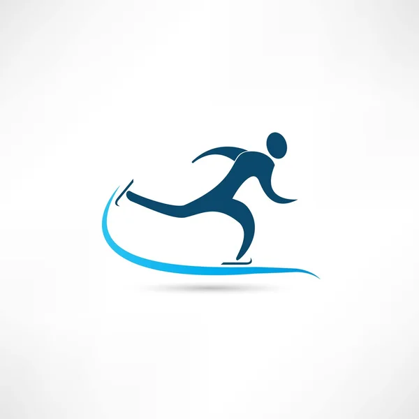 Sport on skates icon — Stock Vector