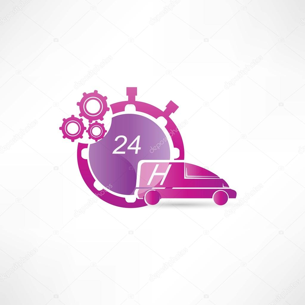 transport service 24 hours icon