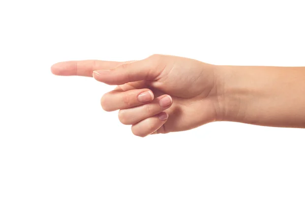 Pointing human hand — Stock Photo, Image