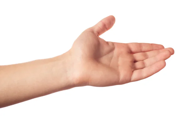 Bir insan eli izole — Stok fotoğraf