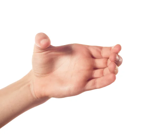 Gespannen menselijke hand — Stockfoto