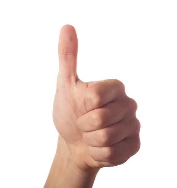 One human hand thumb up — Stock Photo, Image