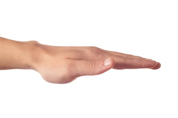 Mão humana com palma para baixo — Fotografia de Stock