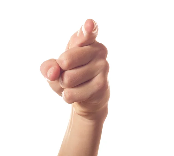 Human hand with one finger forward — Stock Photo, Image