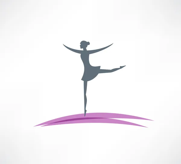 Ballet dance art icon — Stock Vector