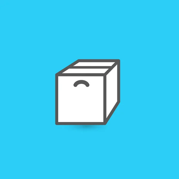 Icono de caja blanca — Vector de stock