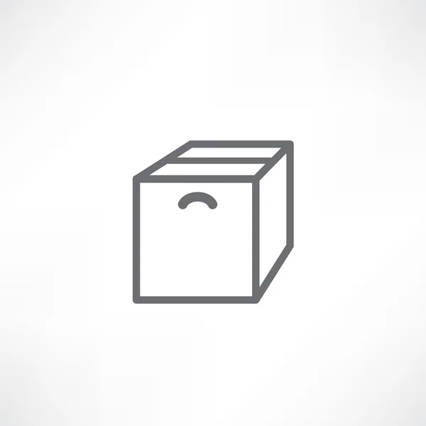 Caja sobre fondo blanco — Vector de stock