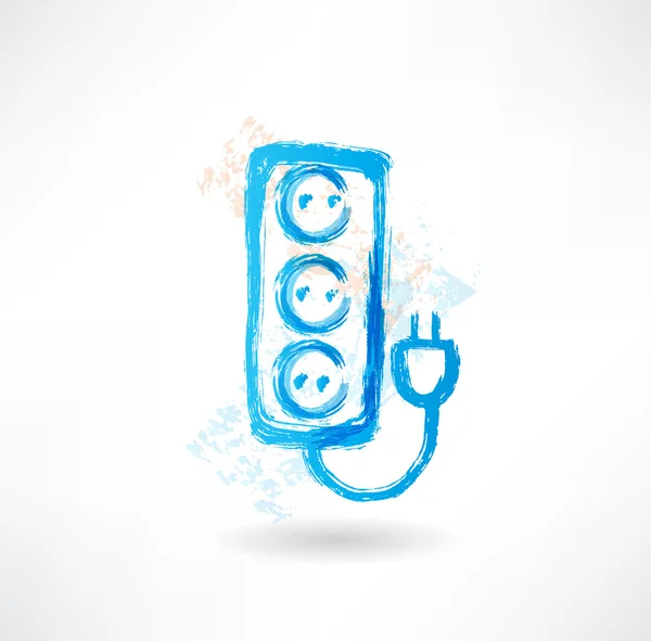 Socket icono grunge — Vector de stock