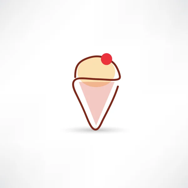 Ice-cream simple icon — Stock Vector