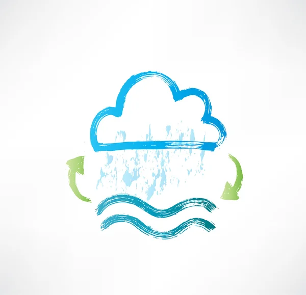 Water cycle icon. — Stock Vector