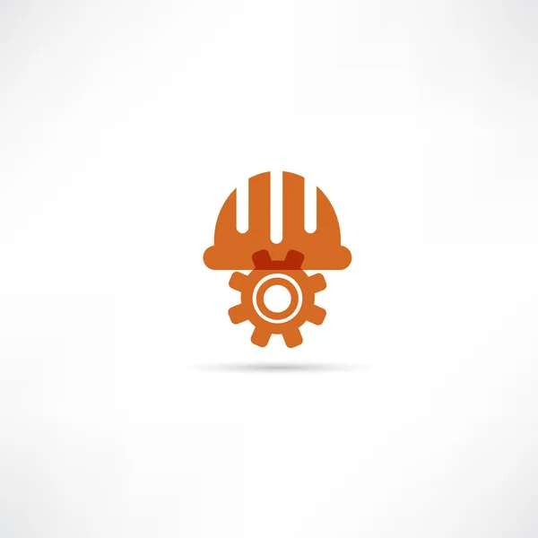 Oranje instelknoppen pictogram — Stockvector