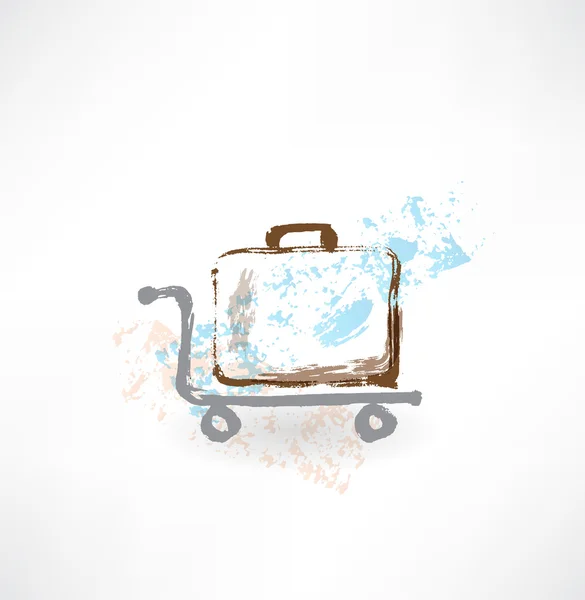 Luggage grunge icon. — Stock Vector