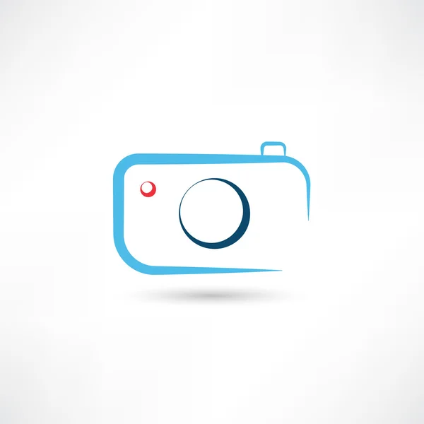 Simple blue camera icon — Stock Vector