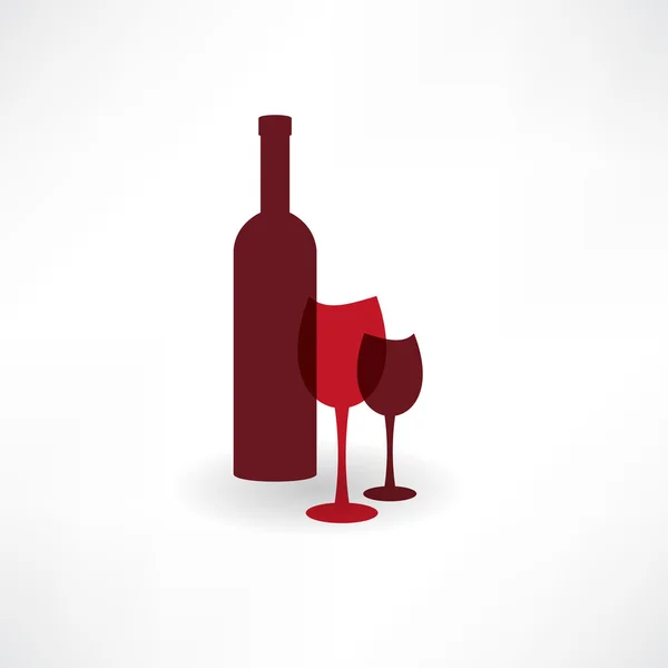 Red wine icon — Stock Vector