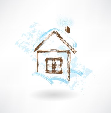 kış evi grunge simgesi