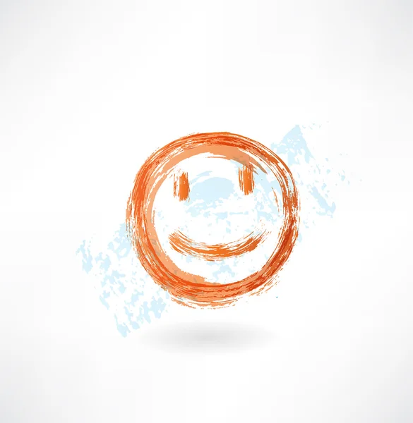 Icône sourire grunge — Image vectorielle