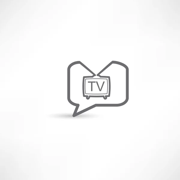 Televisión en un discurso de burbujas — Vector de stock