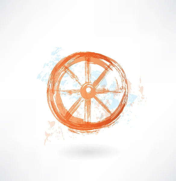 Wheel grunge icon — Stock Vector