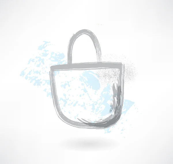 Bolsa icono grunge — Vector de stock