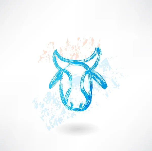 Cow's head grunge icon Royalty Free Stock Vectors