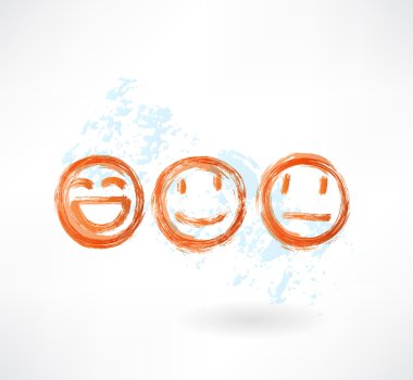 set smiles grunge simgesi