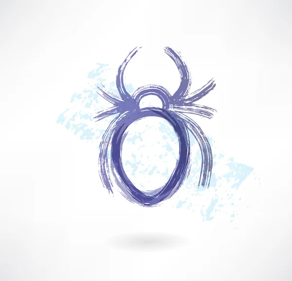 Icône grunge araignée — Image vectorielle