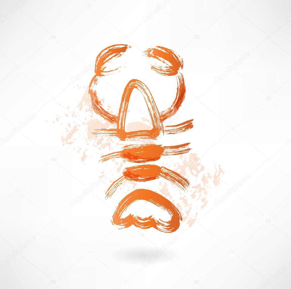 lobster grunge icon