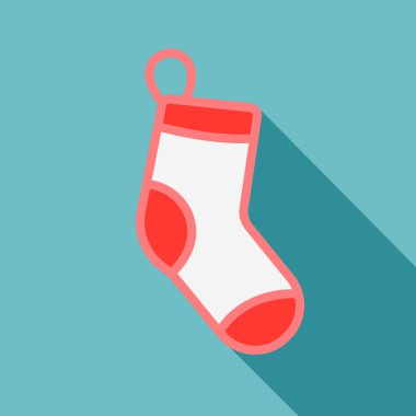 Mavi arka planda beyaz Noel çorapları