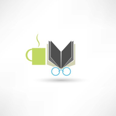 kahve kitap ve gözlük