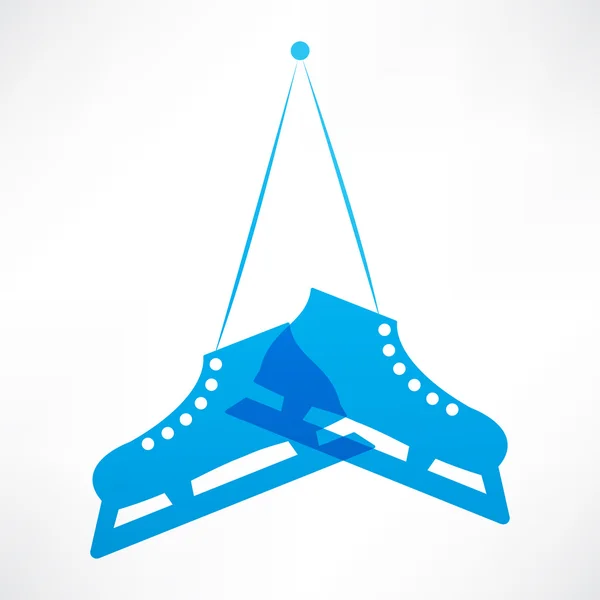 Blauwe schaatsen — Stockvector
