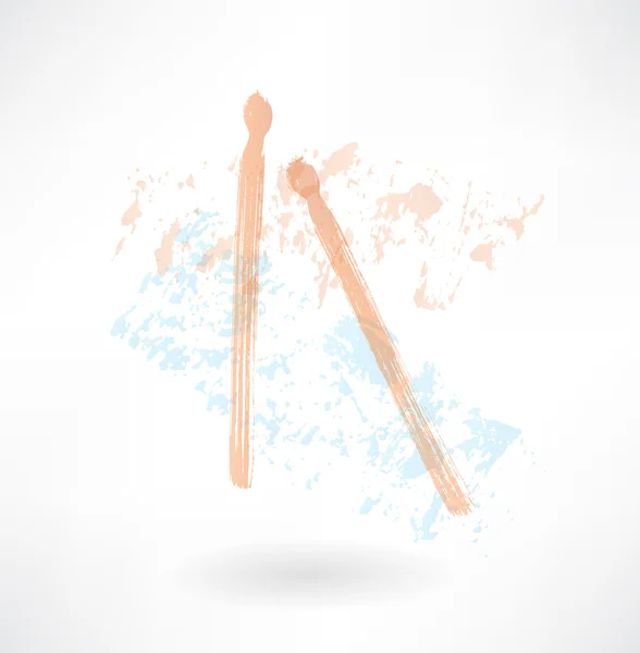 Drumsticks grunge icon — Stock Vector