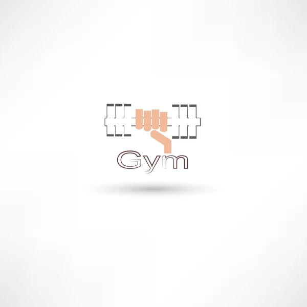 Hantel gym — Stock vektor