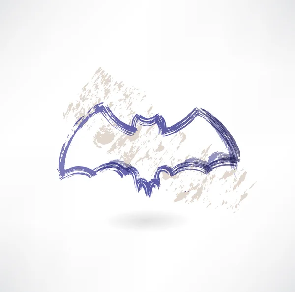 Bat гранж значок — стоковий вектор