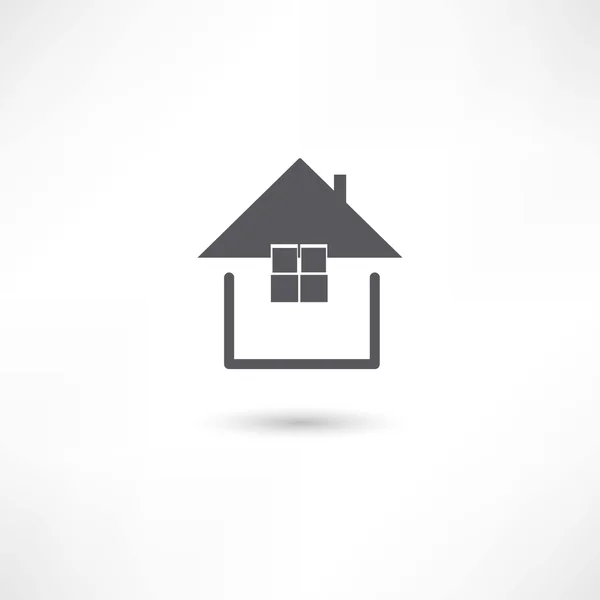 Απλό σπίτι σύμβολο — Διανυσματικό Αρχείο