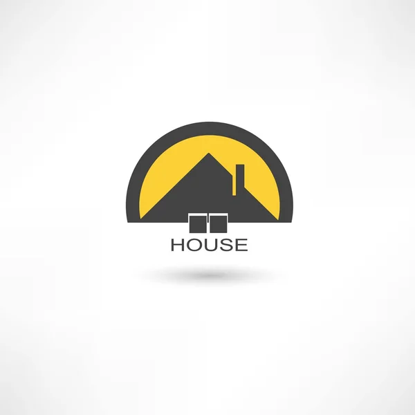 Black simple house — Stock Vector