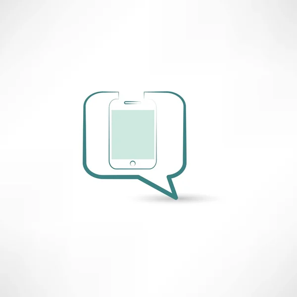 Celular en el habla de burbujas — Vector de stock