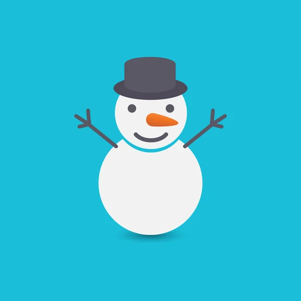 Sneeuwpop op blauwe achtergrond — Stockvector